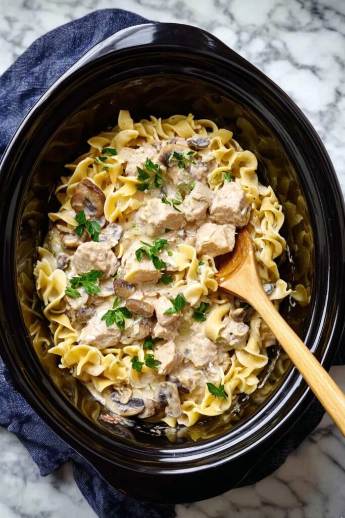 Crock Pot Pork Stroganoff