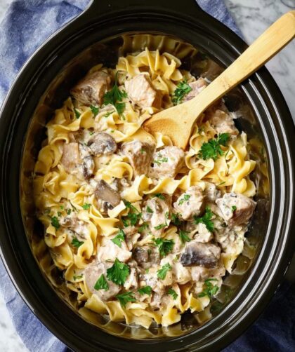 Crock Pot Pork Stroganoff