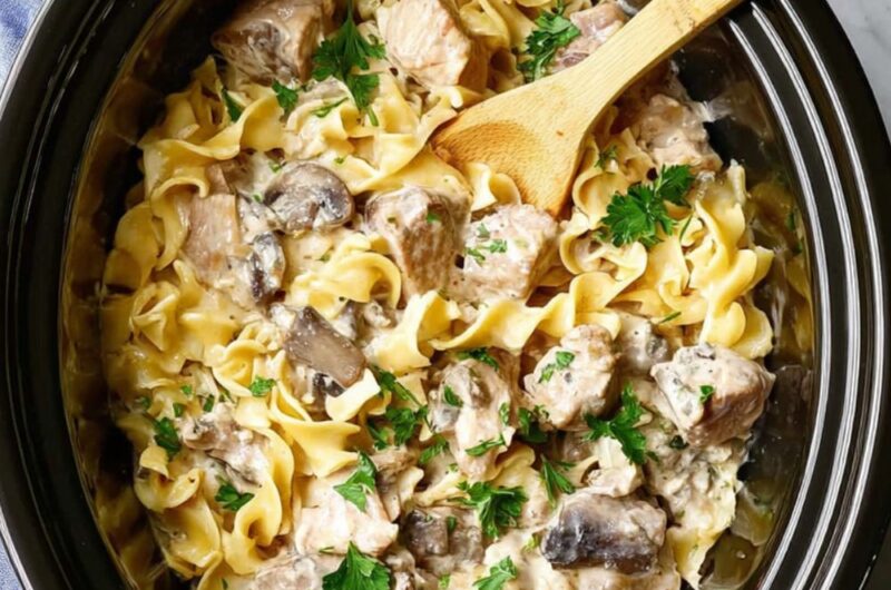 Crock Pot Pork Stroganoff