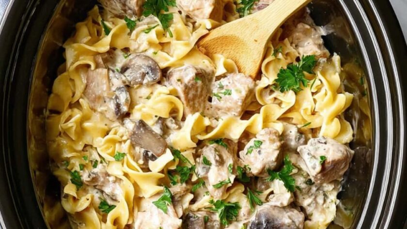 Crock Pot Pork Stroganoff