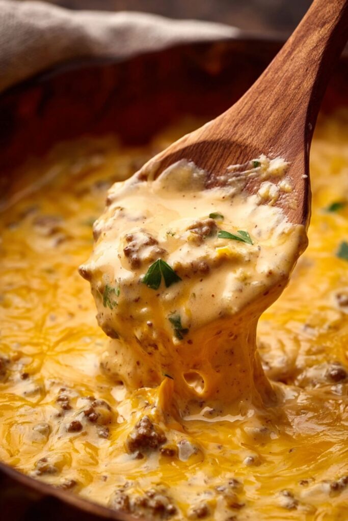 Crock Pot Queso Dip With Ground Beef