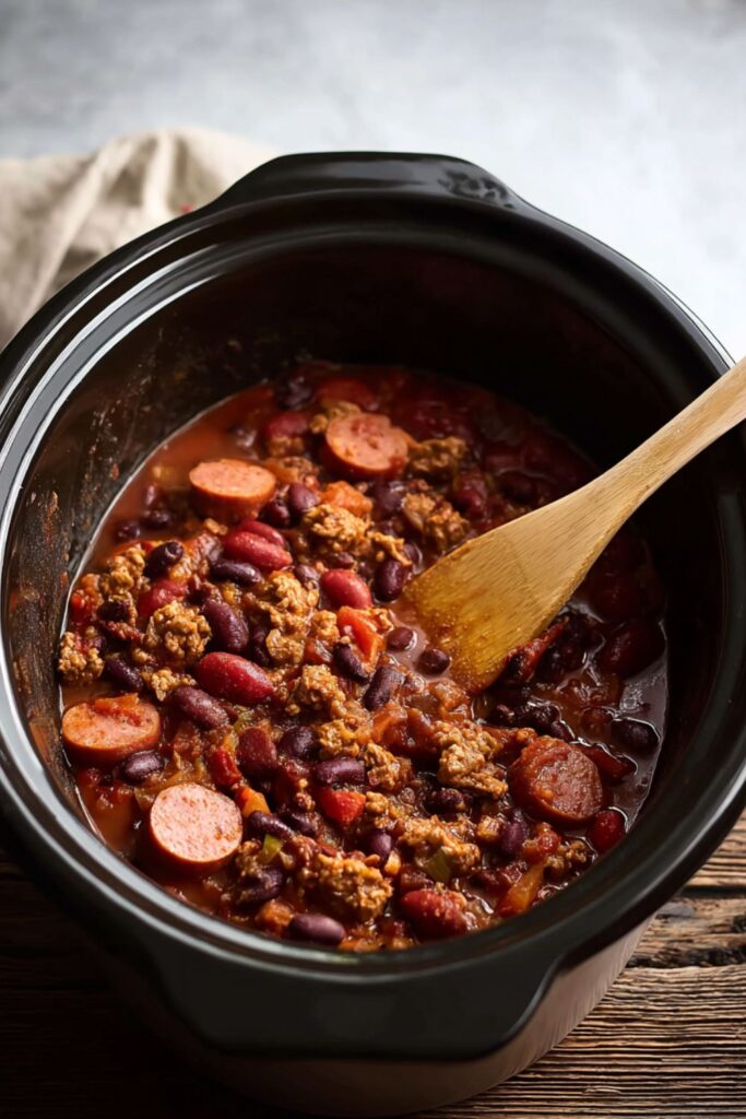 Crock Pot Sausage And Beef Chili