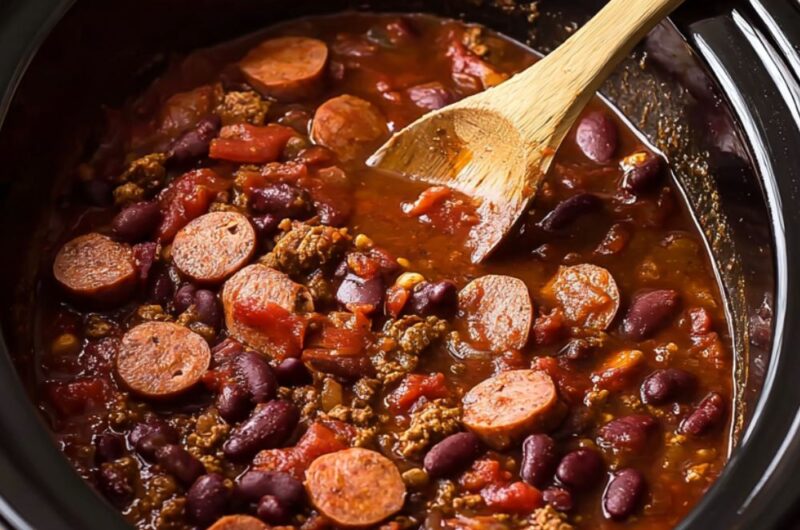 Crock Pot Sausage And Beef Chili