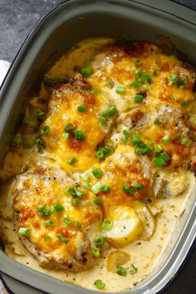Crock Pot Scalloped Potatoes And Pork Chops