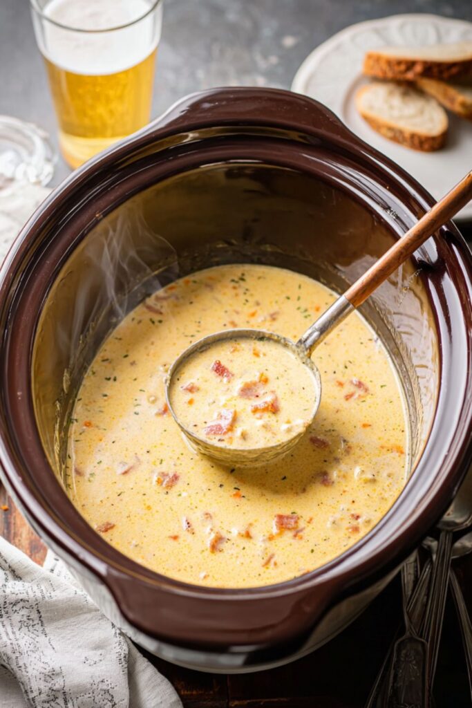 Crock Pot Beer Cheese Soup