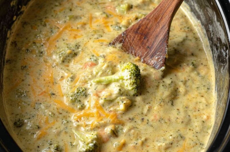 Crock Pot Broccoli Cheddar Soup