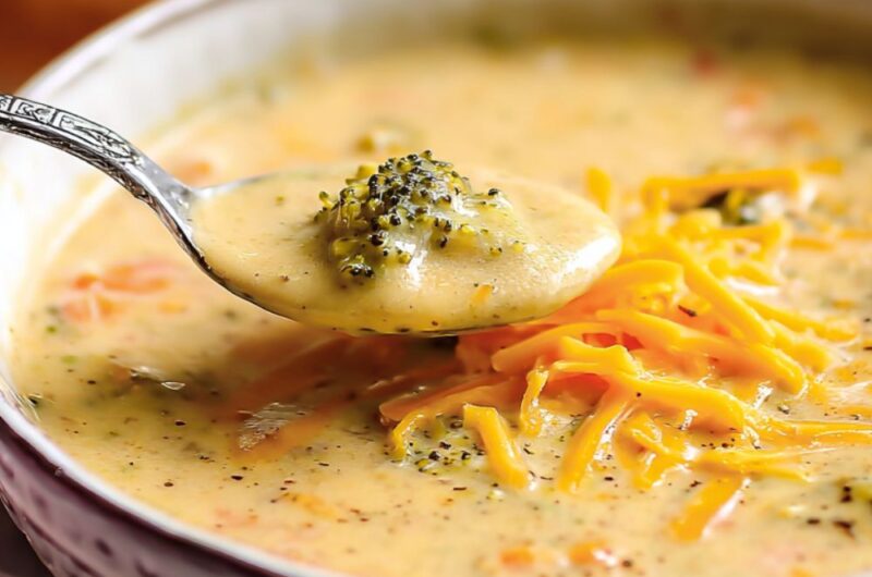Crock Pot Broccoli Potato Cheddar Soup