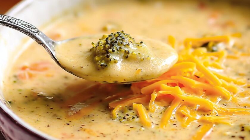 Crock Pot Broccoli Potato Cheddar Soup