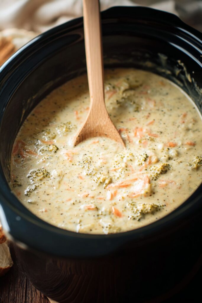 Crock Pot Broccoli Velveeta Soup