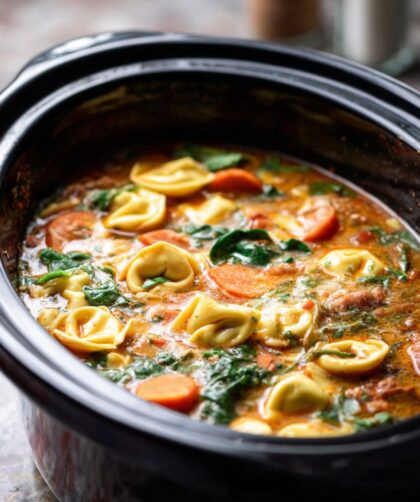 Crock Pot Cheese Tortellini Soup