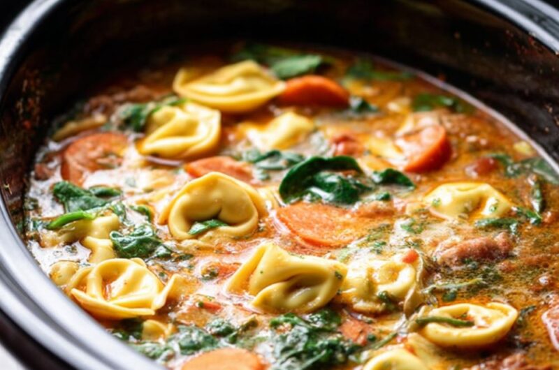 Crock Pot Cheese Tortellini Soup