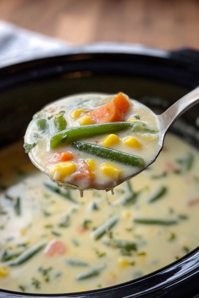 Crock Pot Cream Of Vegetable Soup