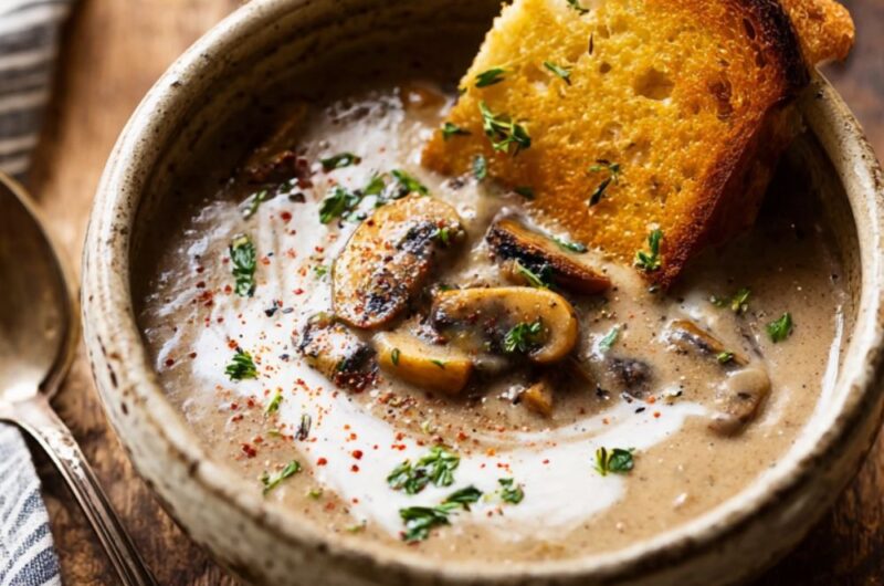 Crock Pot Hungarian Mushroom Soup