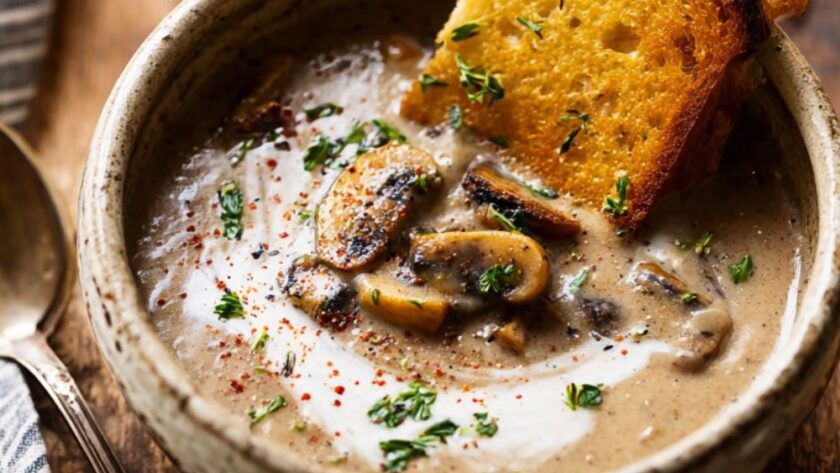 Crock Pot Hungarian Mushroom Soup