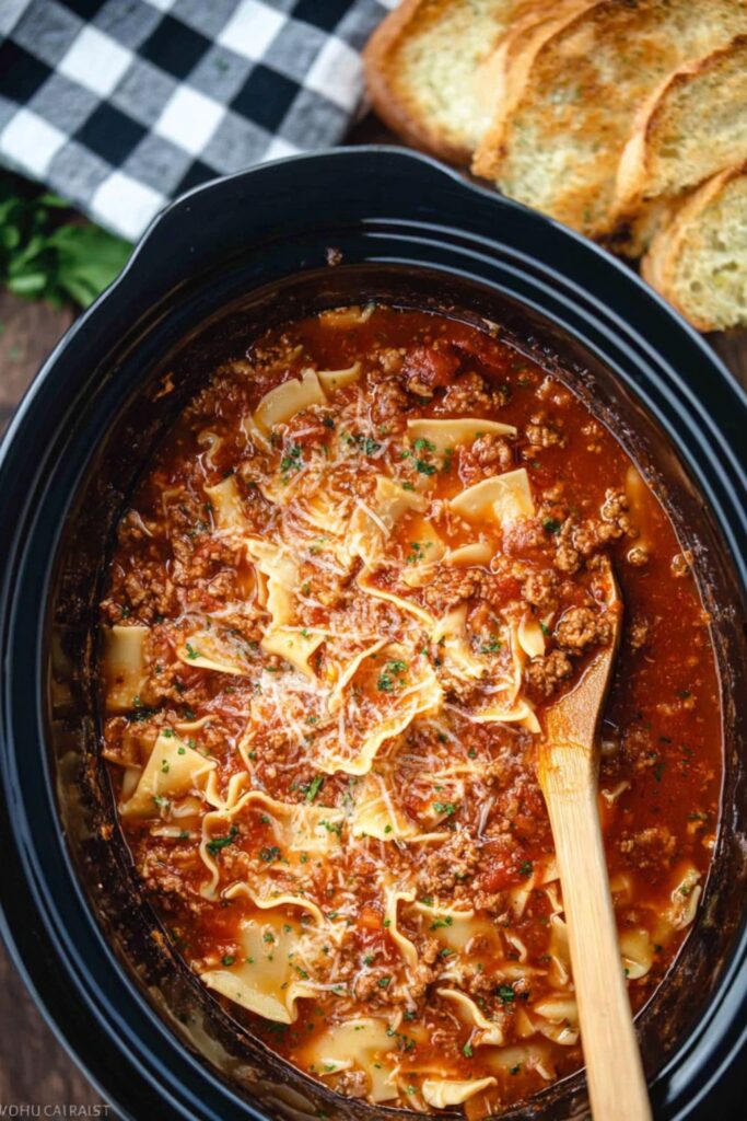 Crock Pot Lasagna Soup