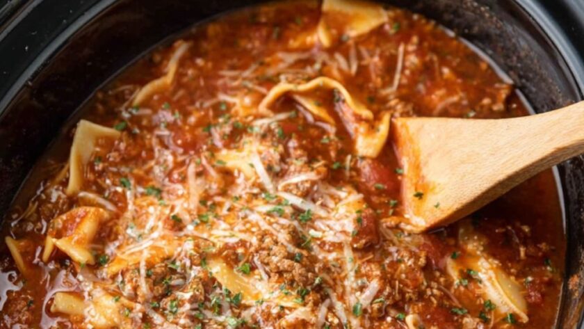 Crock Pot Lasagna Soup
