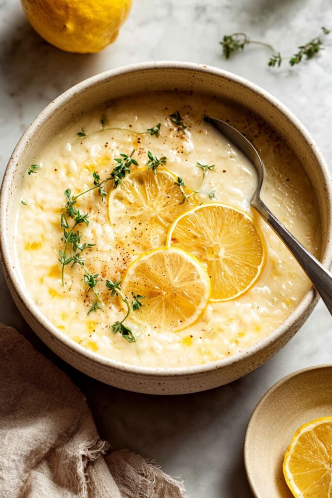Crock Pot Lemon Rice Soup