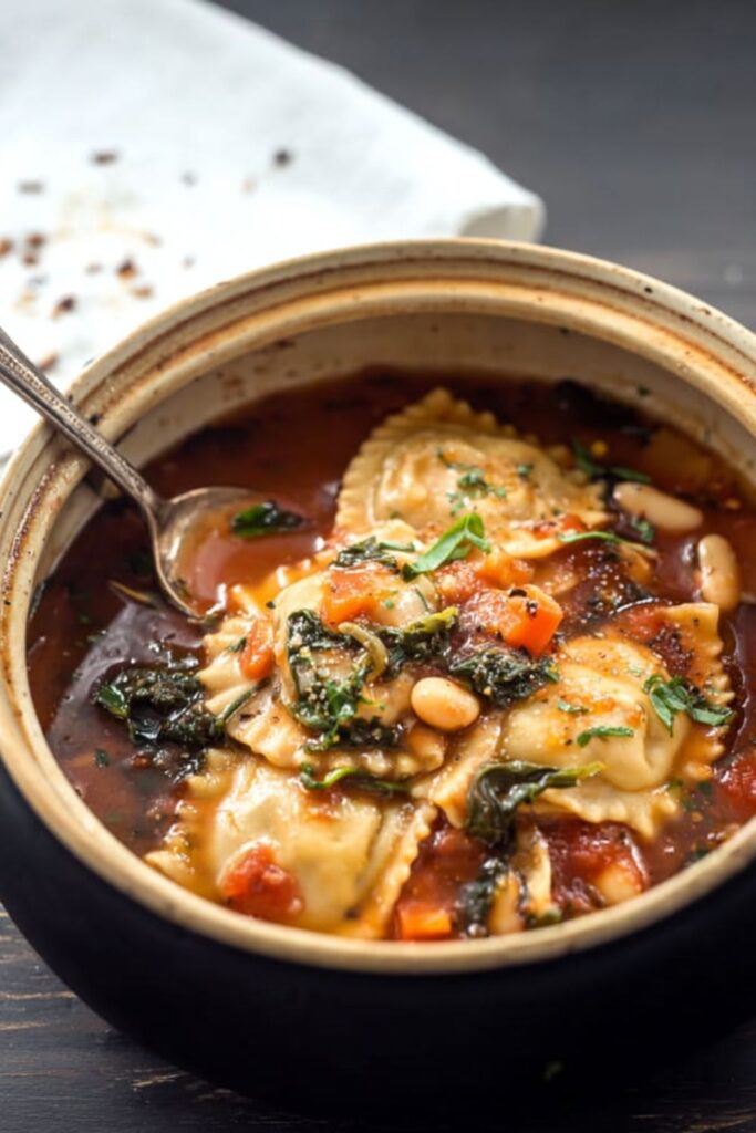 Crock Pot Ravioli Soup