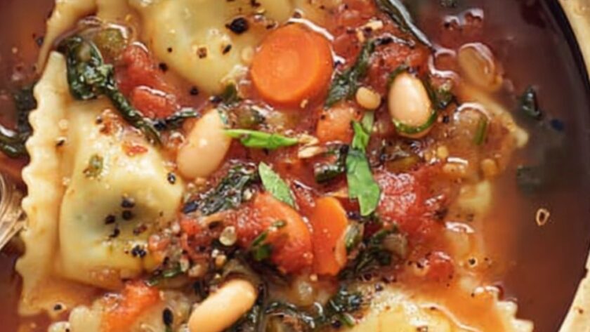 Crock Pot Ravioli Soup