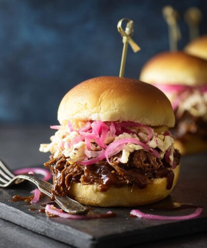 Crock Pot Shredded Beef Sliders