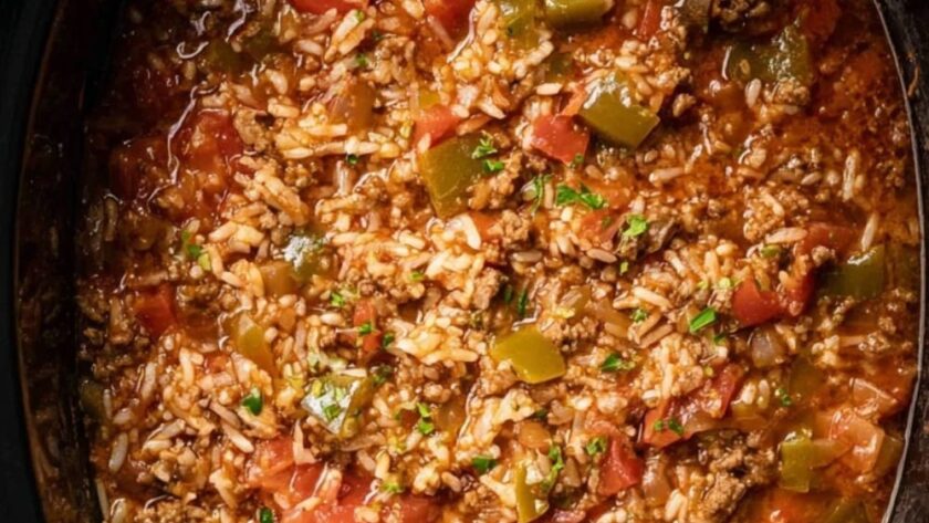 Crock Pot Stuffed Pepper Soup