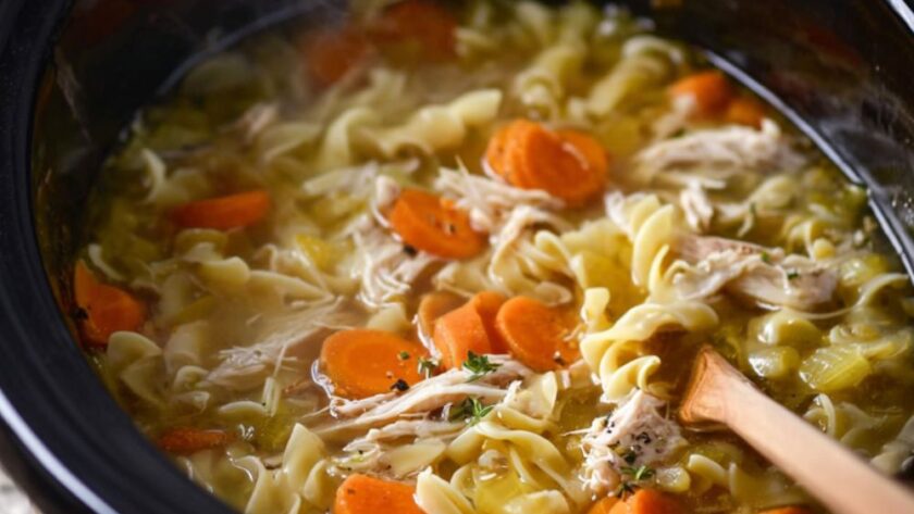 Crock Pot Turkey Noodle Soupb