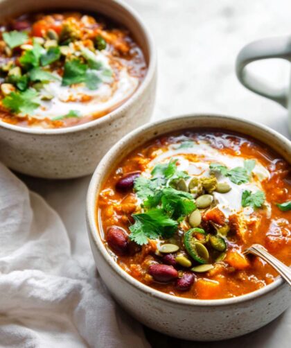 Crock Pot Turkey Pumpkin Chili