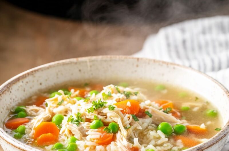Crock Pot Turkey Rice Soup