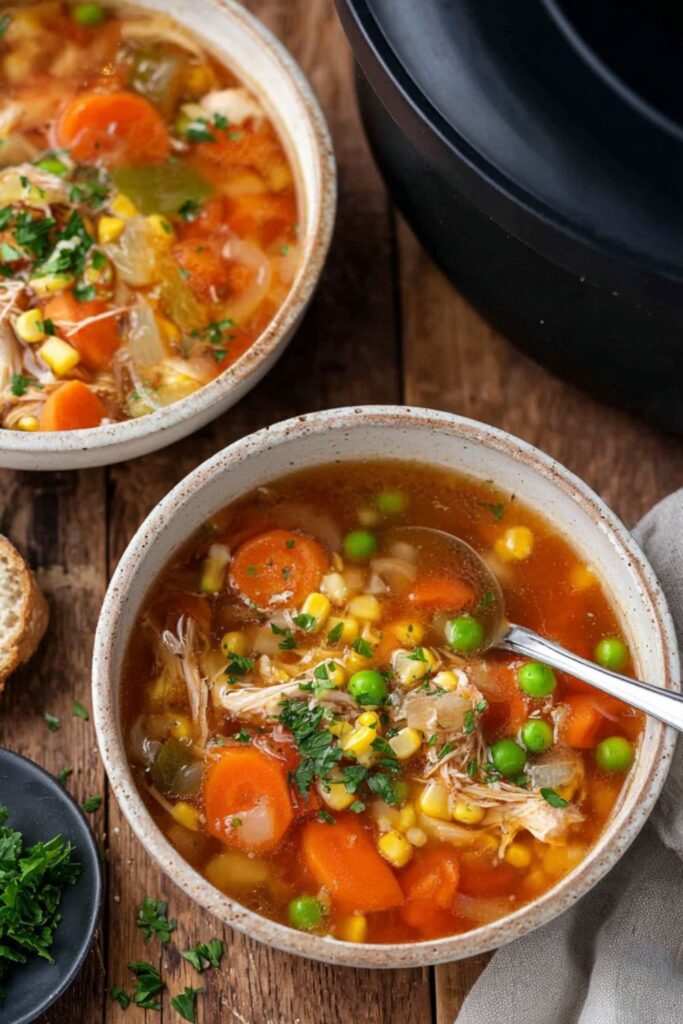 Crock Pot Turkey Vegetable Soup