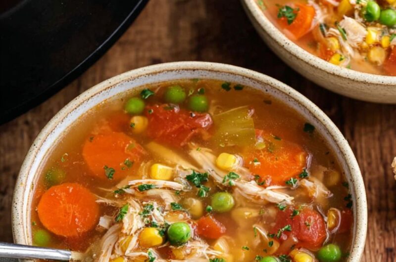 Crock Pot Turkey Vegetable Soup