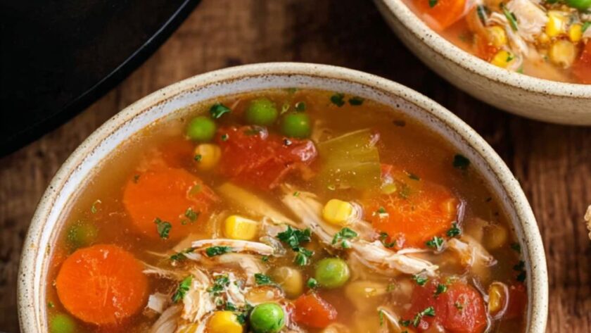 Crock Pot Turkey Vegetable Soup