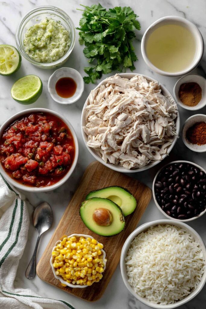 Crock Pot Chicken Burrito Bowl
