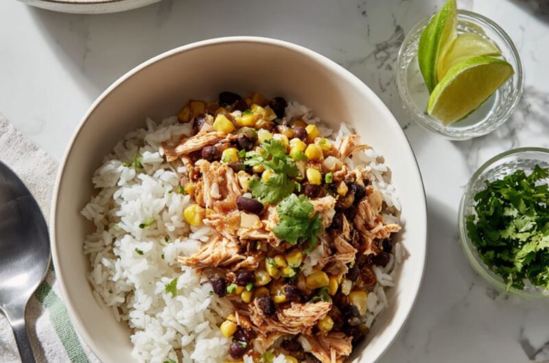 Crock Pot Chicken Burrito Bowl
