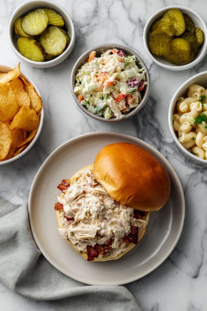 Crock Pot Chicken Bacon Ranch Sandwiches