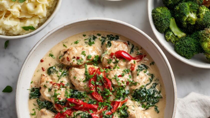 Crock Pot Chicken Florentine