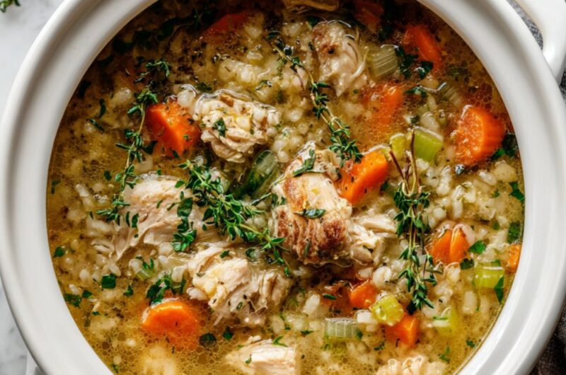 Crock Pot Chicken Barley Soup
