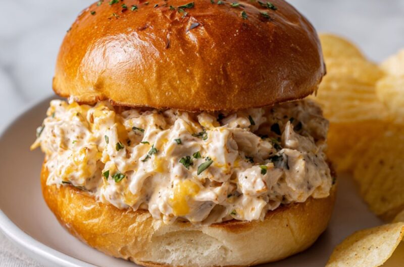 Crock Pot Chicken Bacon Ranch Sandwiches