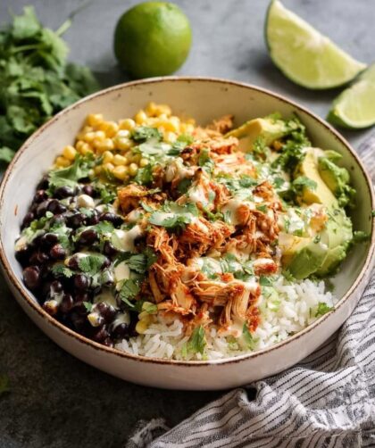 Crock Pot Chicken Burrito Bowl