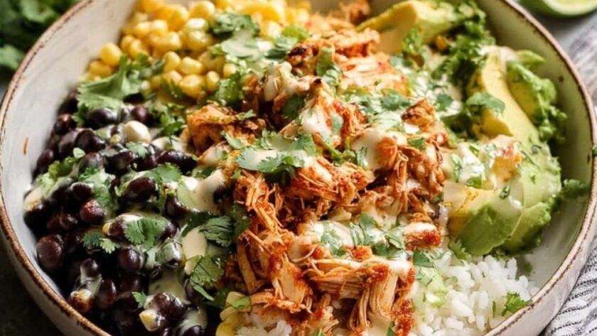 Crock Pot Chicken Burrito Bowl
