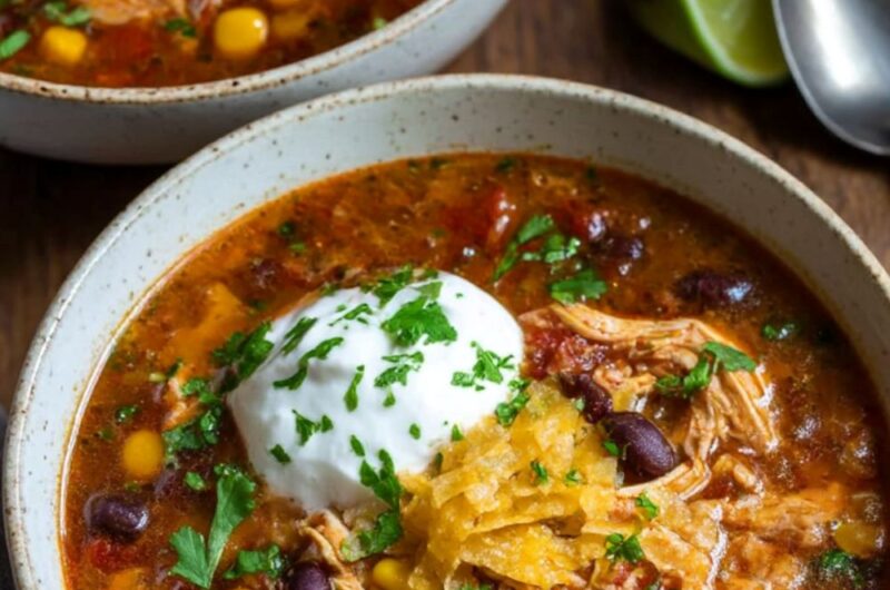 Crock Pot Chicken Enchilada Soup
