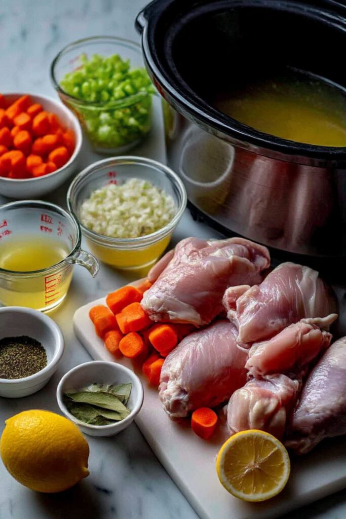 Crock Pot Chicken Lemon Orzo Soup