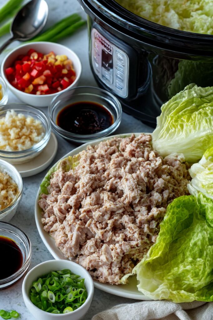 Crock Pot Chicken Lettuce Wraps