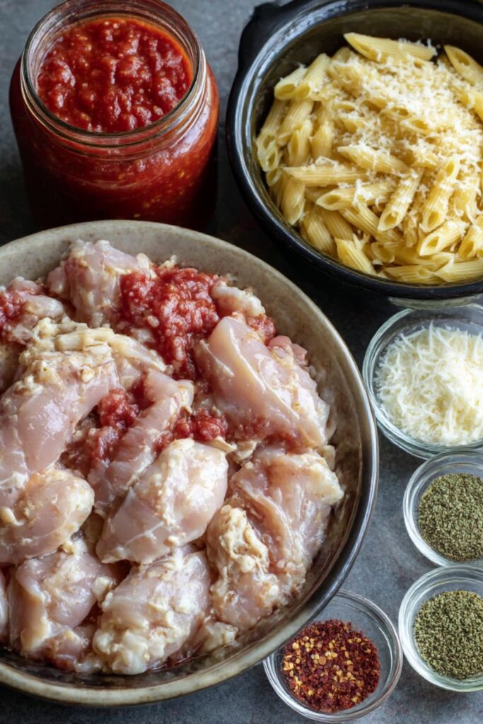 Crock Pot Chicken Penne Pasta