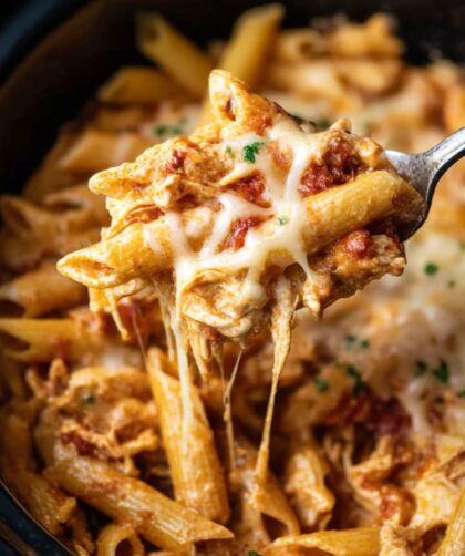 Crock Pot Chicken Penne Pasta
