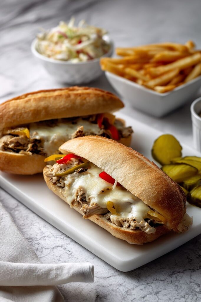 Crock Pot Chicken Philly Cheesesteak