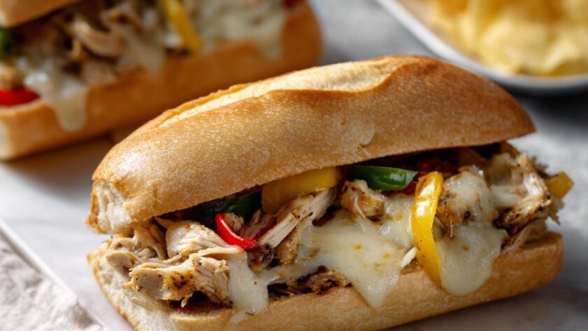 Crock Pot Chicken Philly Cheesesteak