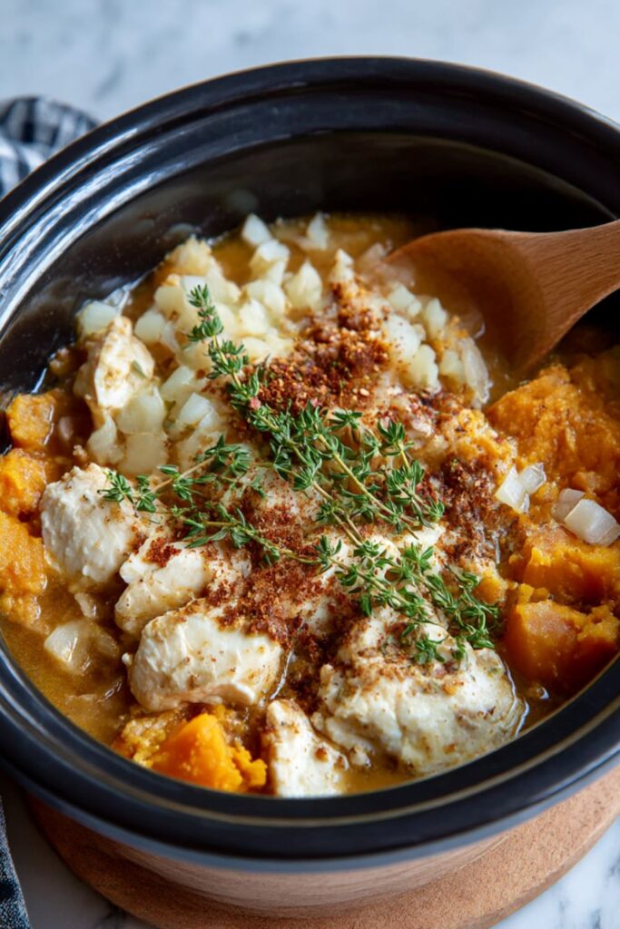 Crock Pot Chicken Pumpkin Chili