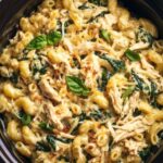 Crock Pot Chicken Spinach Artichoke Pasta