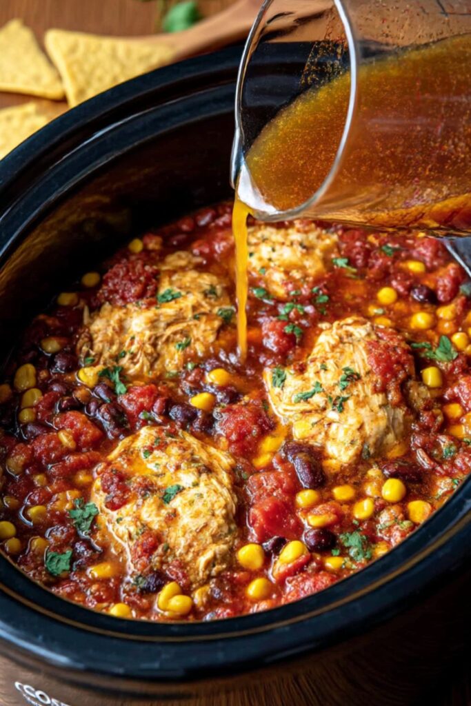 Crock Pot Chicken Taco Soup