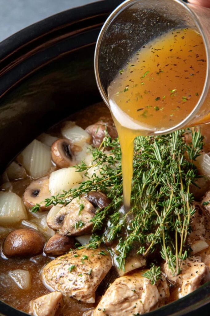 Crock Pot Chicken Tetrazzini